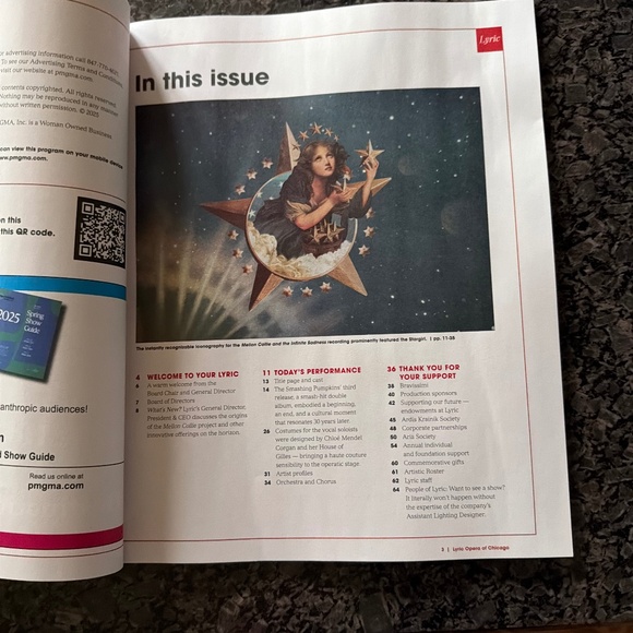 SMASHING PUMPKINS BILLY CORGAN MELLON COLLIE LYRIC OPERA OF CHICAGO PROGRAM 2025 - Picture 5 of 6